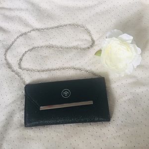 Saavy M (Young Living) Black Clutch with 2 chains